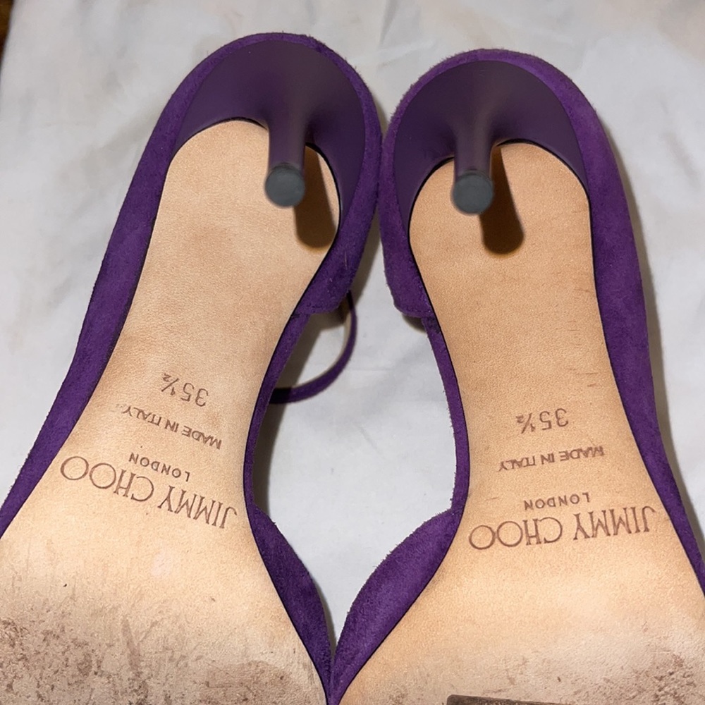 Jimmy Choo 3” Heels in the color Purple 💜 SIZE 35.5 - Picture 4 of 11